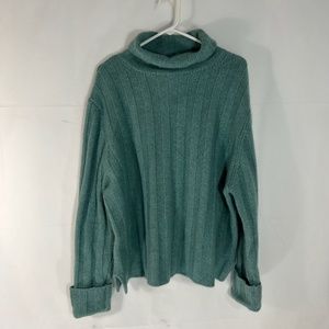 Garnet Hill XL Aqua Lambswool Angora Sweater